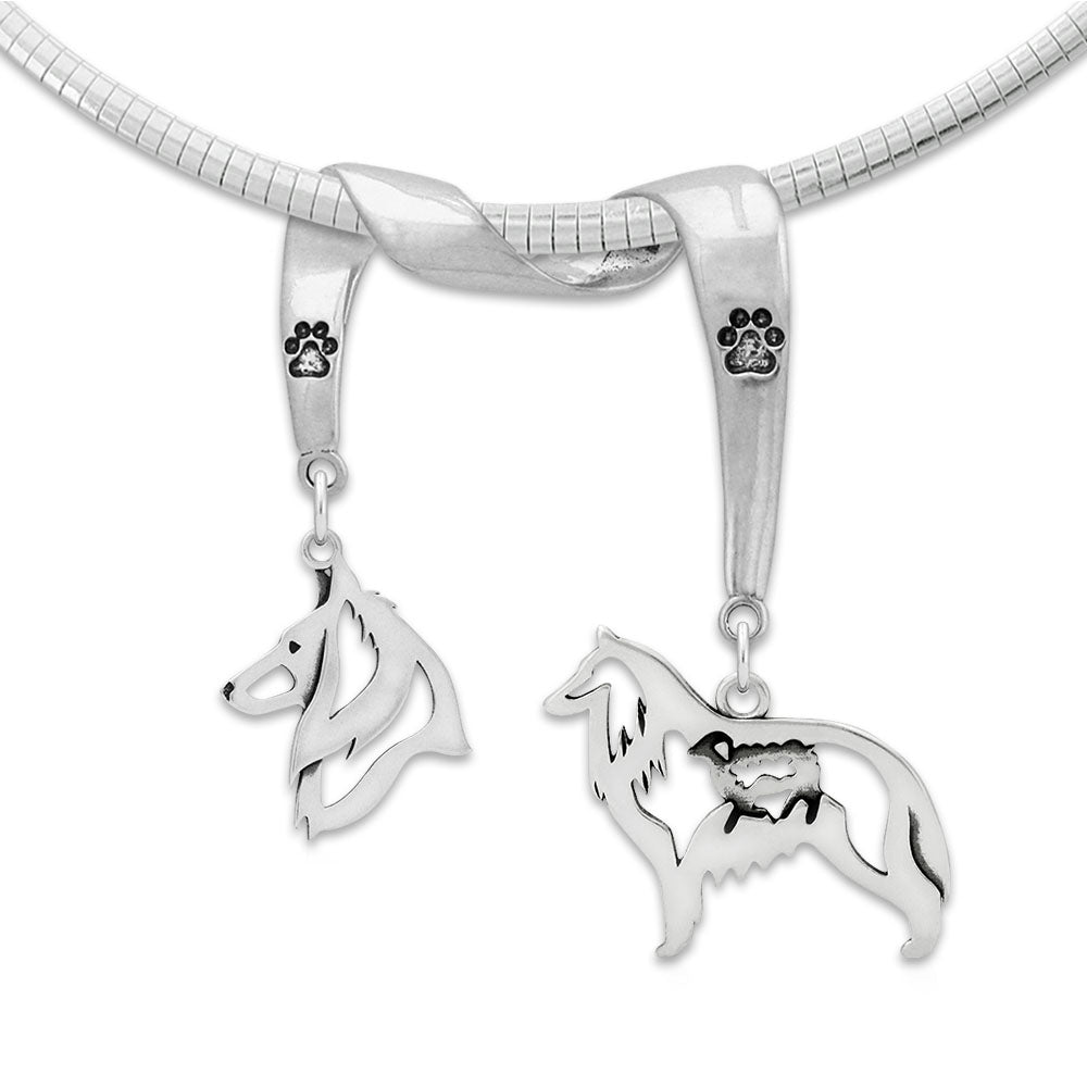 Belgian Sheepdog Luxury Necklace in Sterling Silver