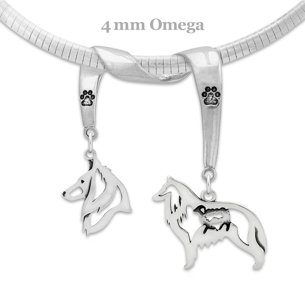 Belgian Sheepdog Luxury Necklace in Sterling Silver