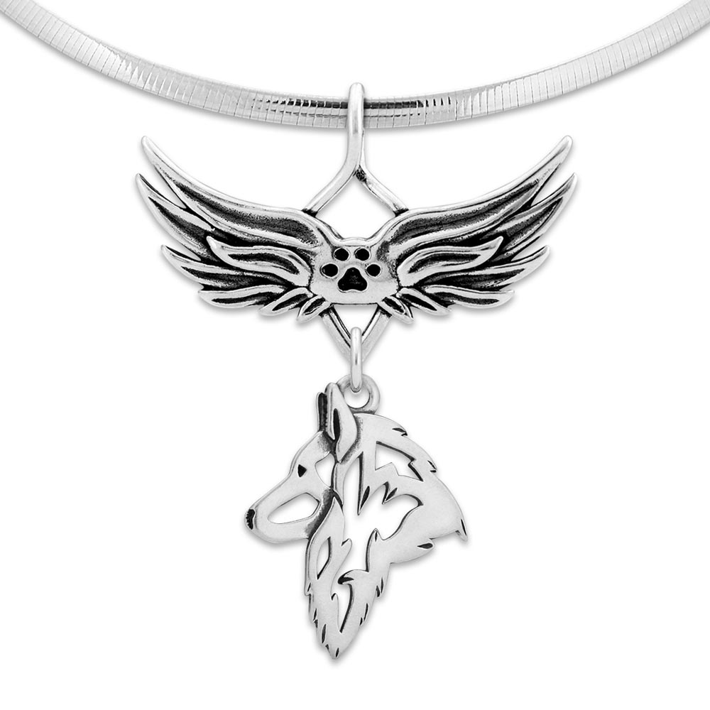 Belgian Tervuren Angel Wing Necklace