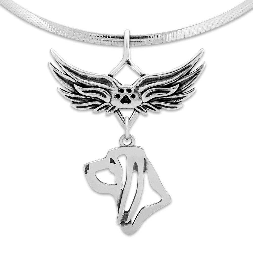 Bloodhound Angel Wing Necklace