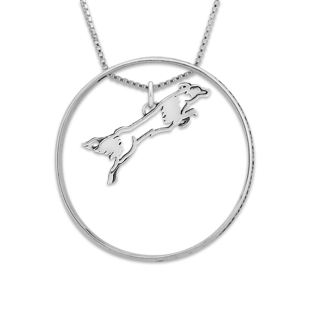 Popular Sterling Silver Border Collie Necklace