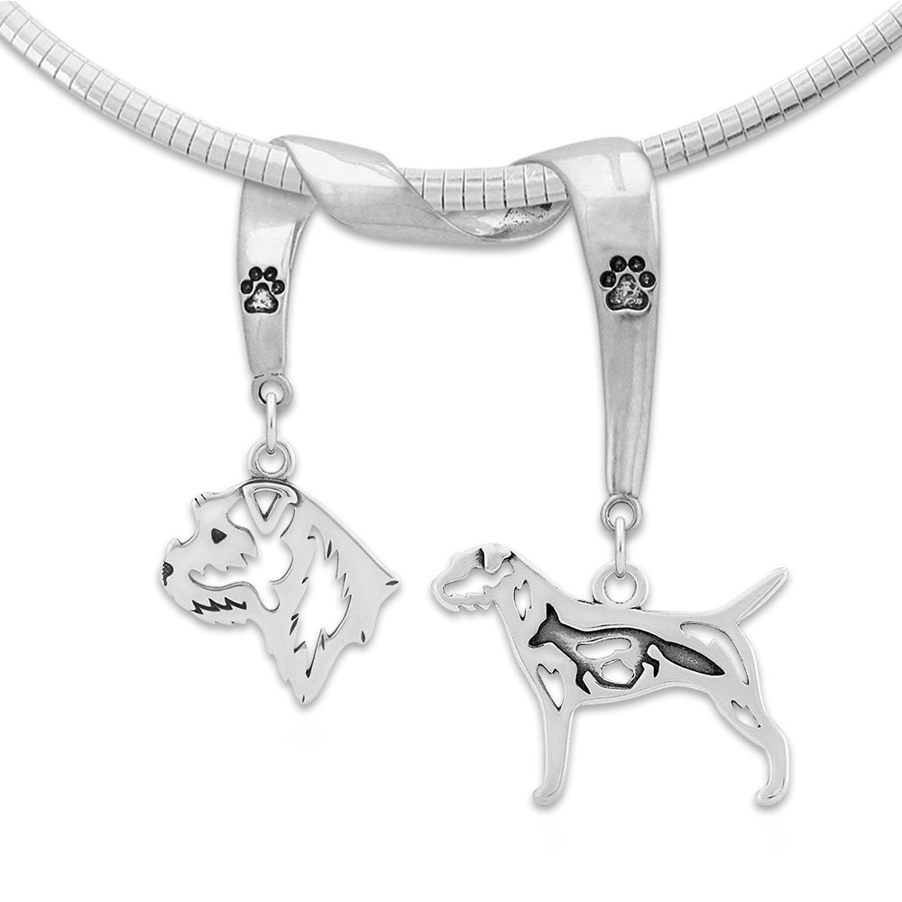 Border Terrier Luxury Necklace in Sterling Silver