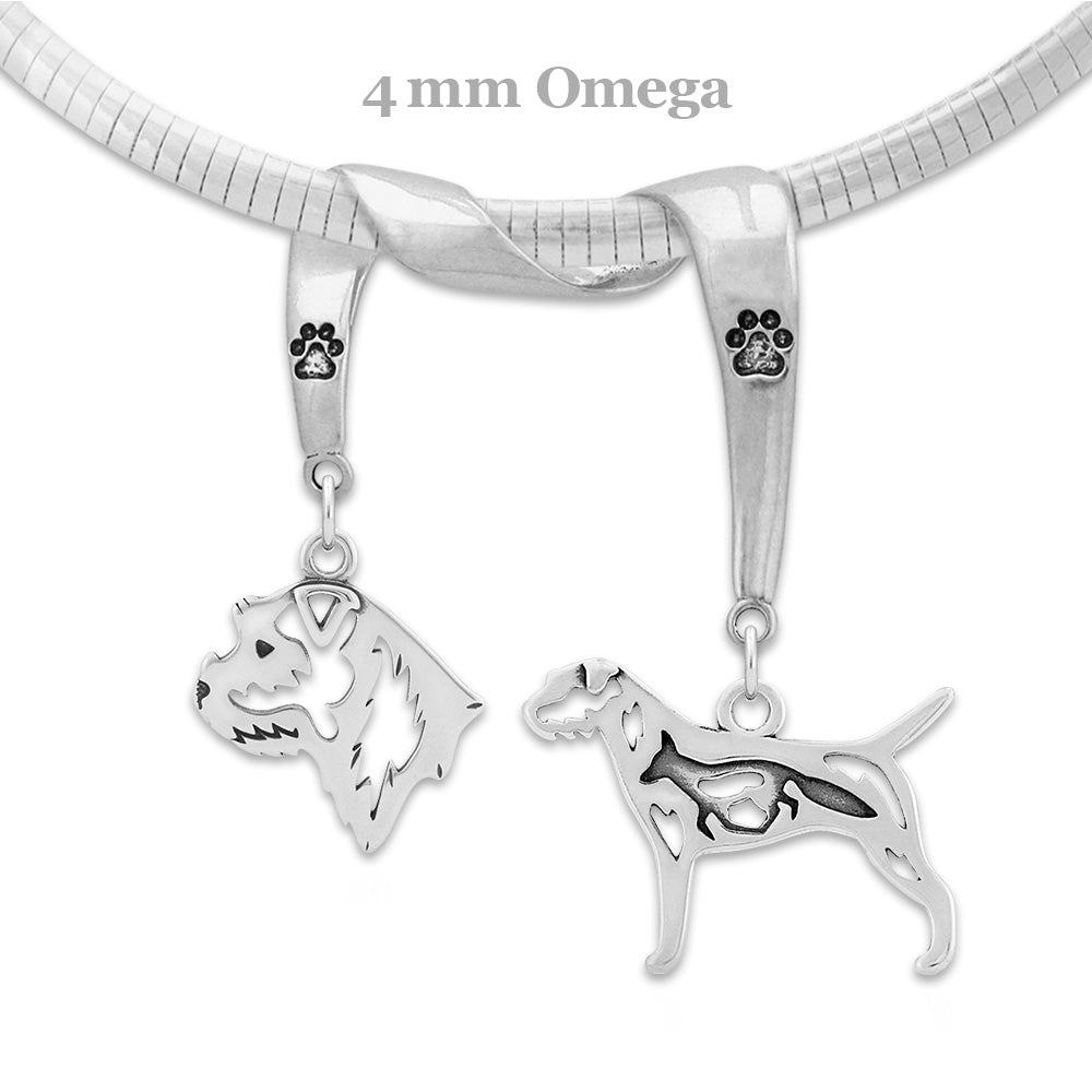 Border Terrier Luxury Necklace in Sterling Silver