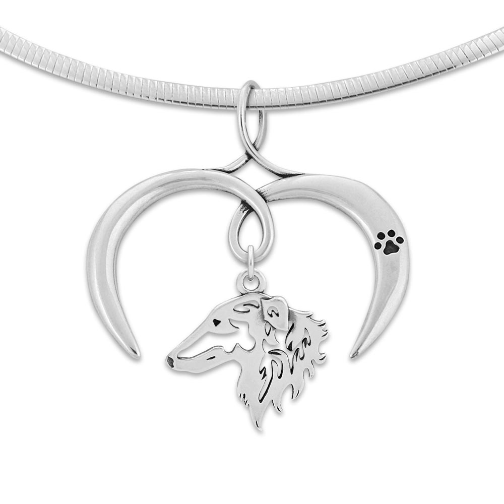 I Love My Borzoi Necklace