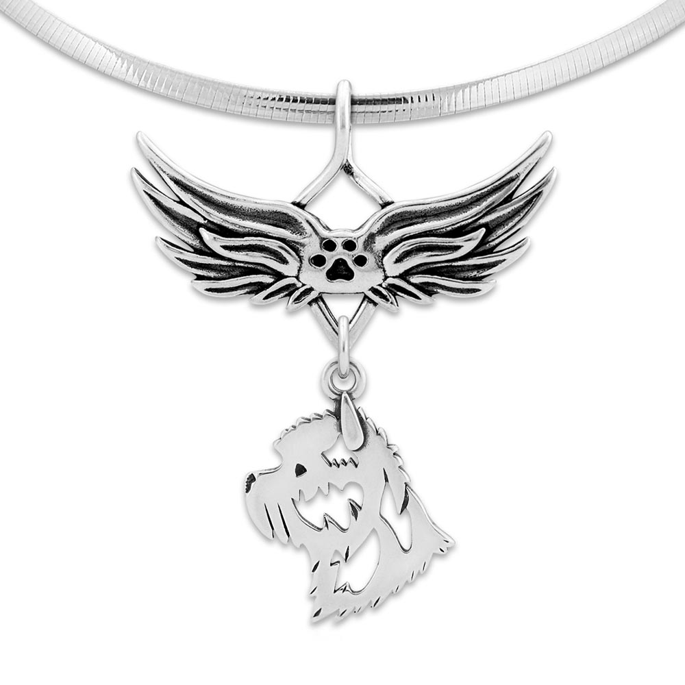 Cairn Terrier Angel Wing Necklace