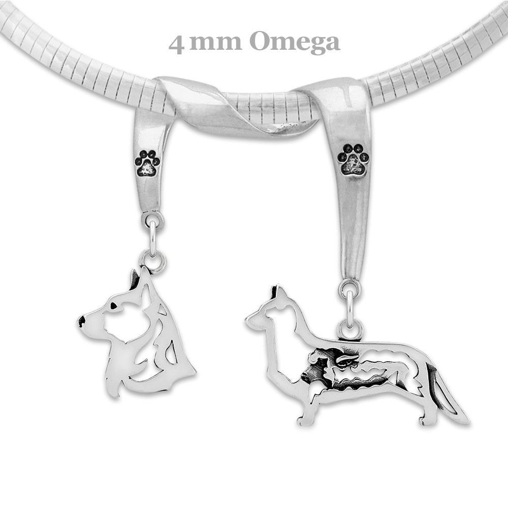 Cardigan Welsh Corgi Luxury Necklace in Sterling Silver