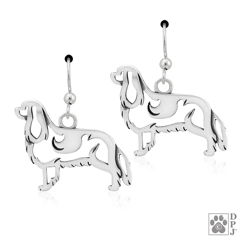 Sterling Silver Cavalier King Charles Spaniel Earrings