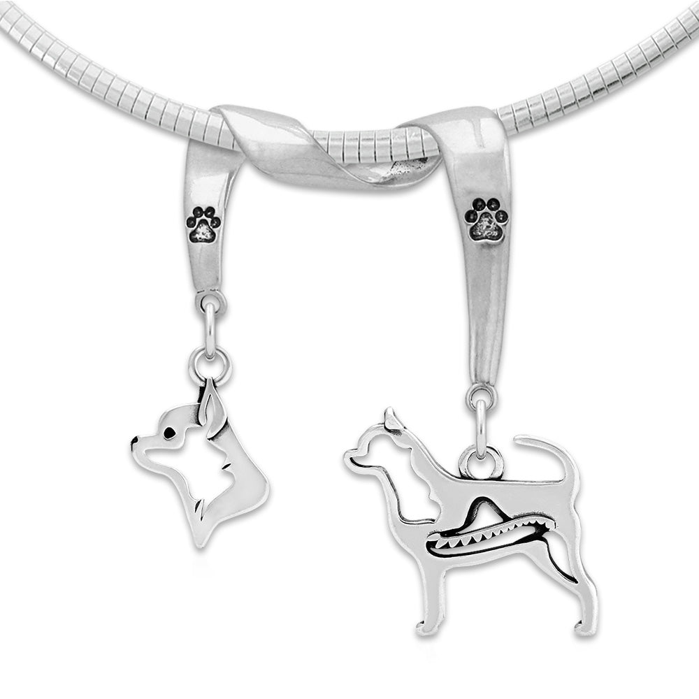Chihuahua Luxury Necklace in Sterling Silver