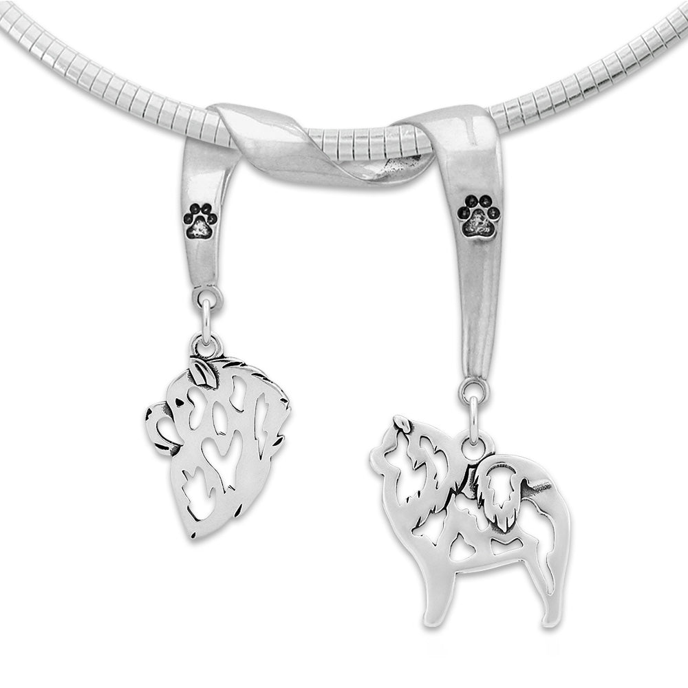 Chow Chow Luxury Necklace in Sterling Silver