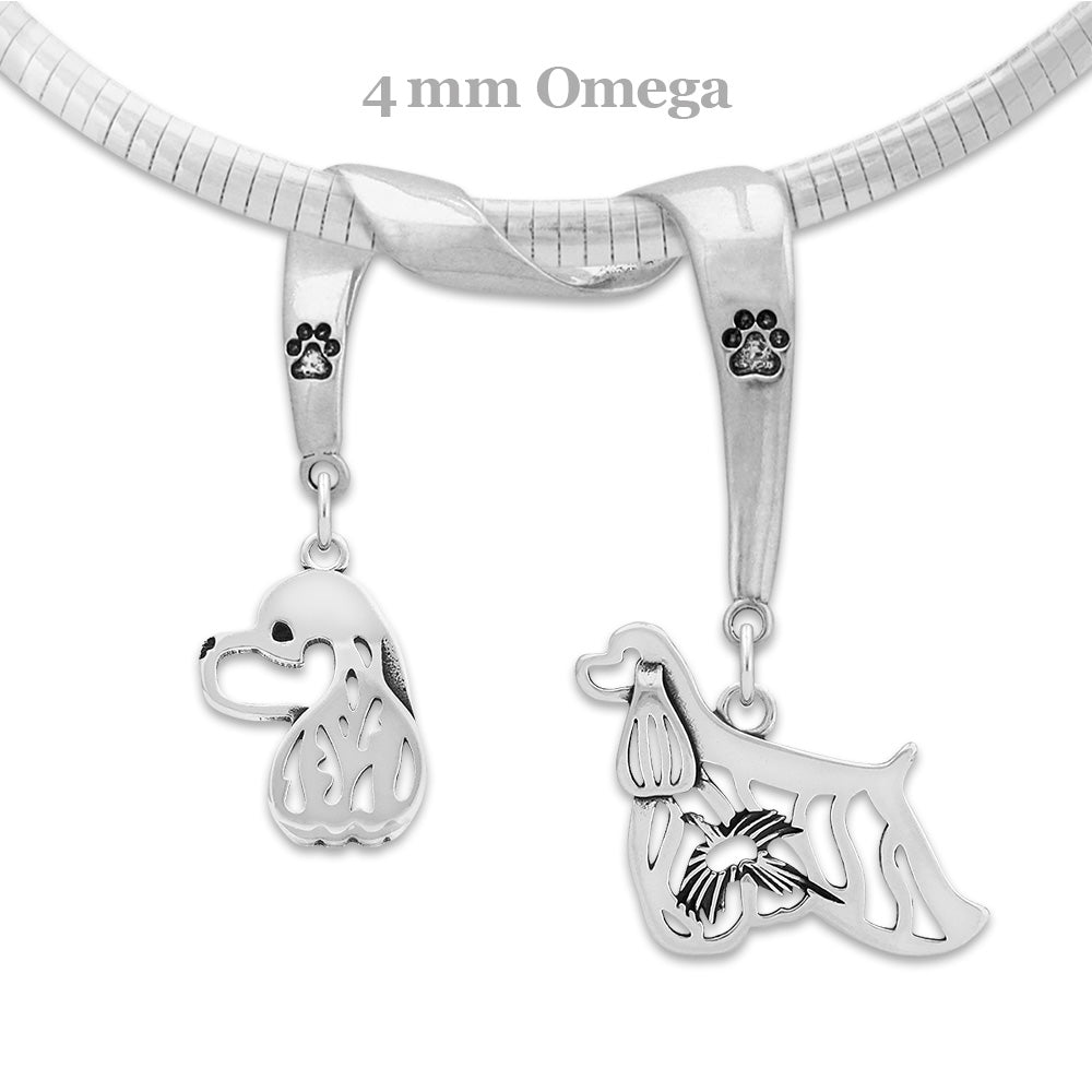 Cocker Spaniel Luxury Necklace in Sterling Silver