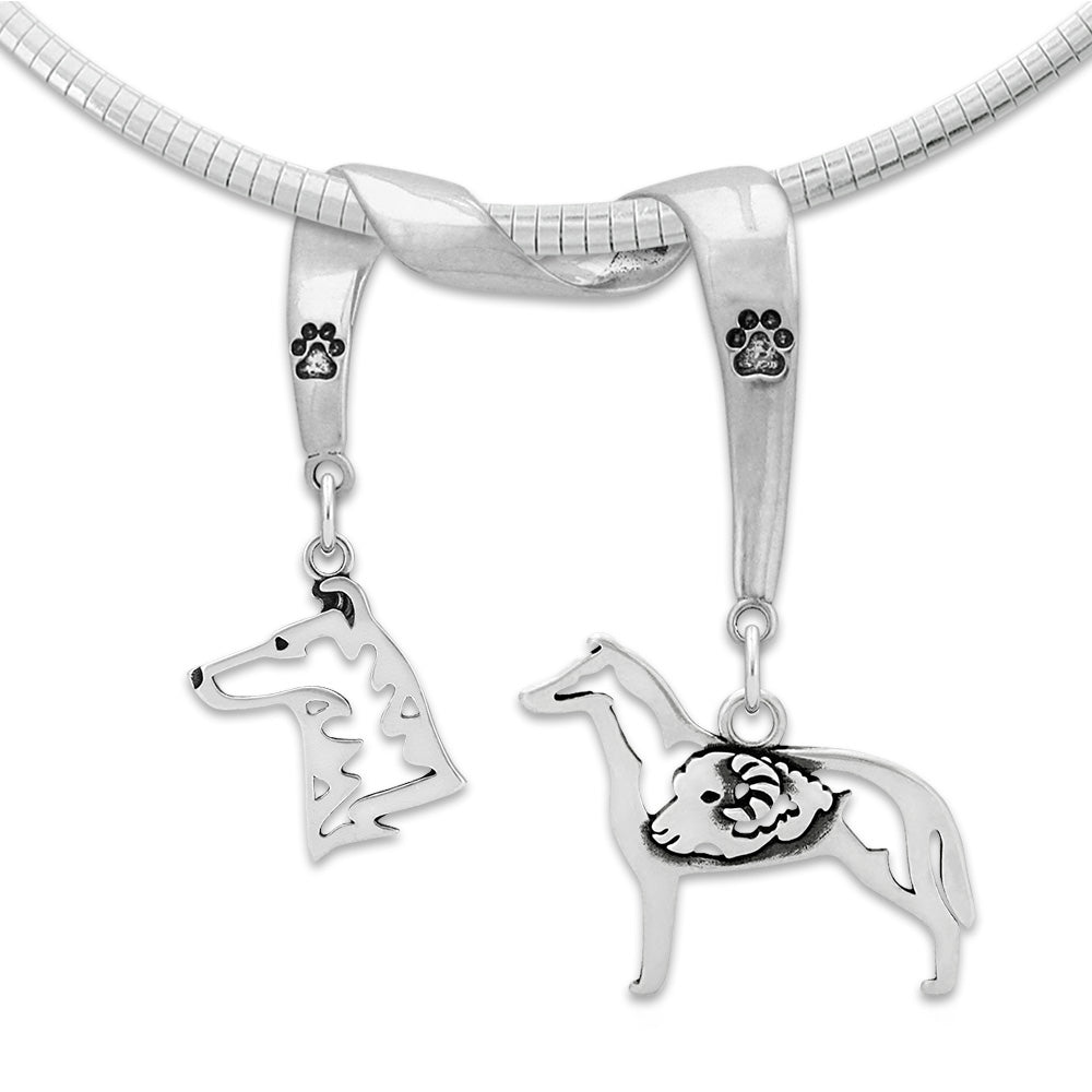 Collie Luxury Necklace in Sterling Silver - Smooth