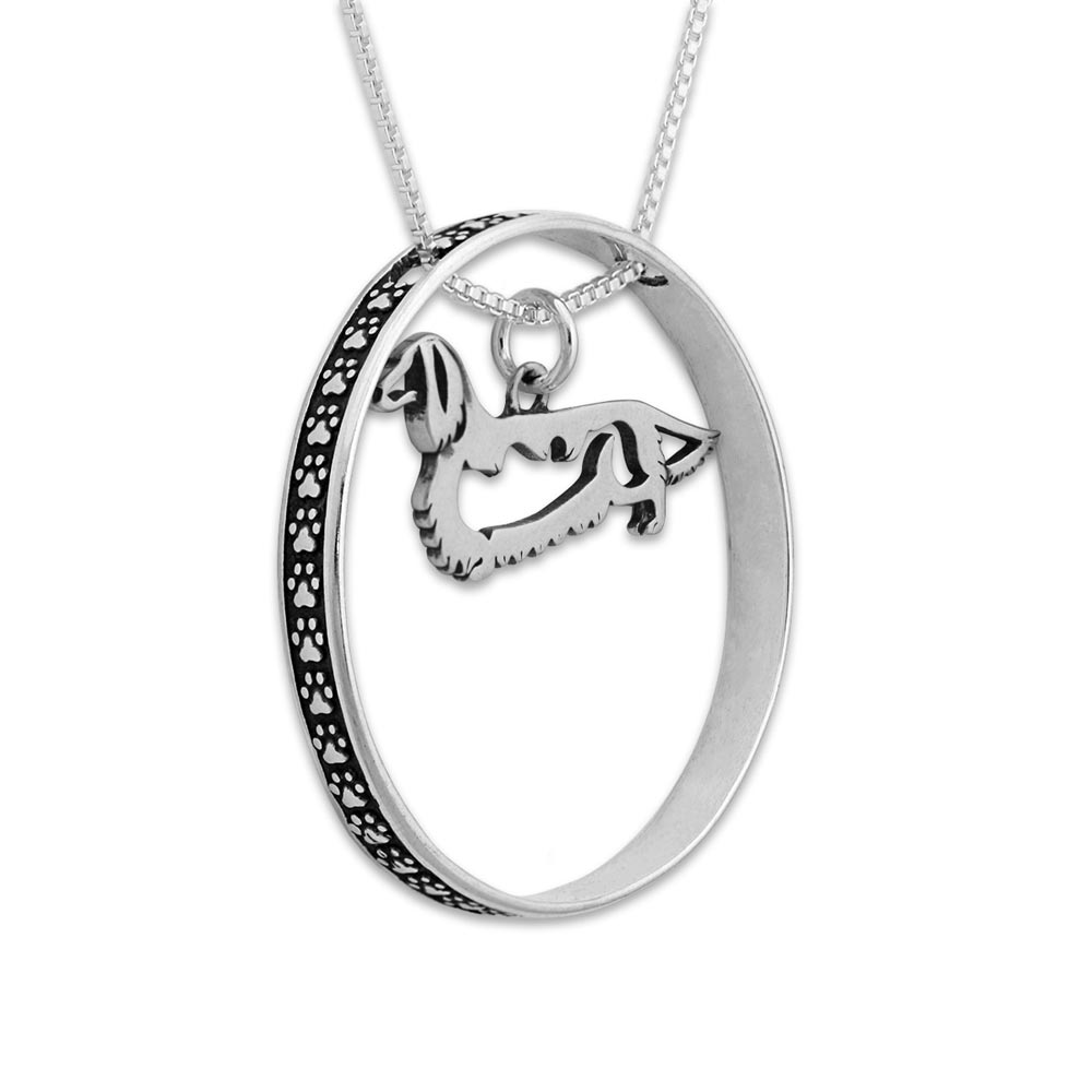 Popular Sterling Silver Dachshund Necklace