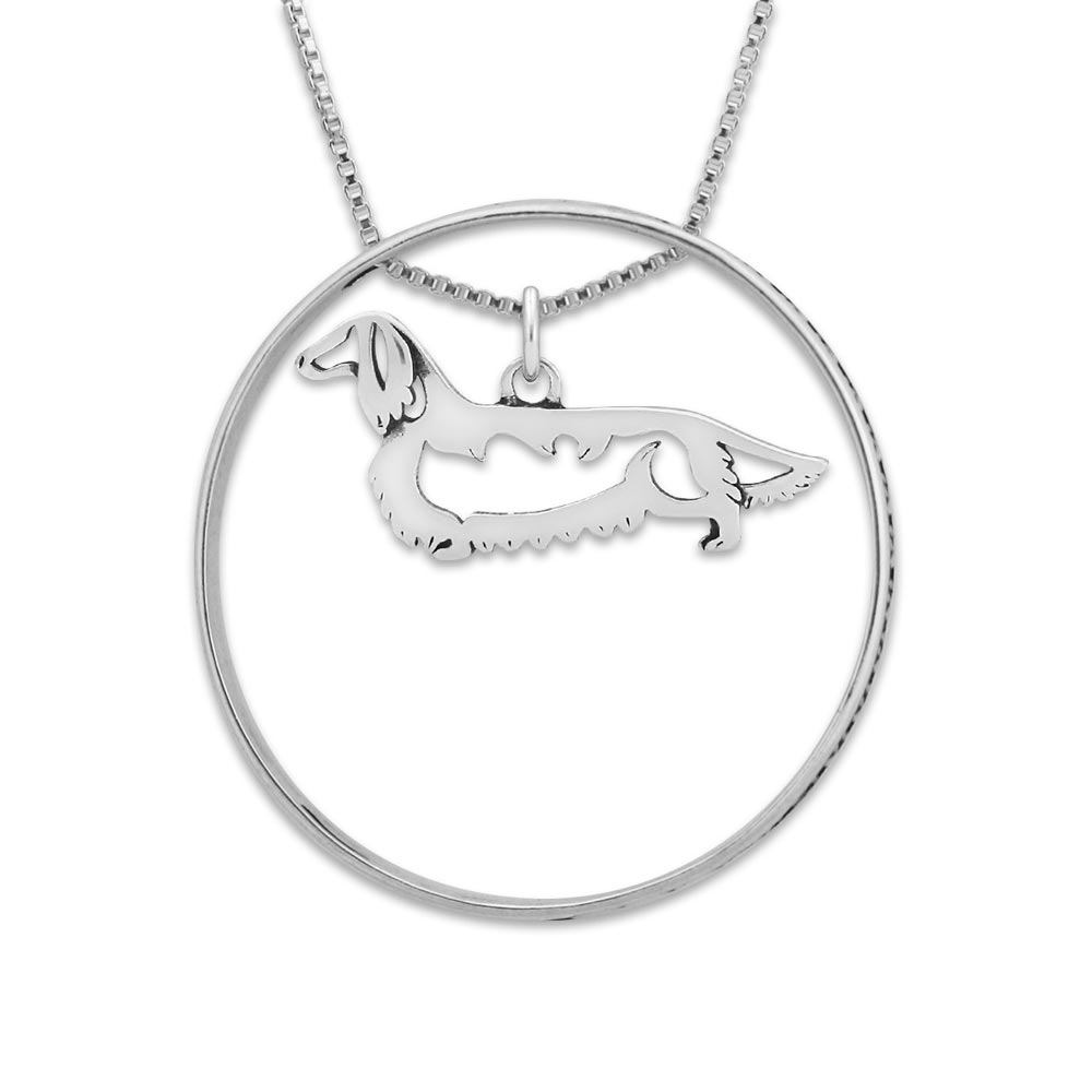 Popular Sterling Silver Dachshund Necklace