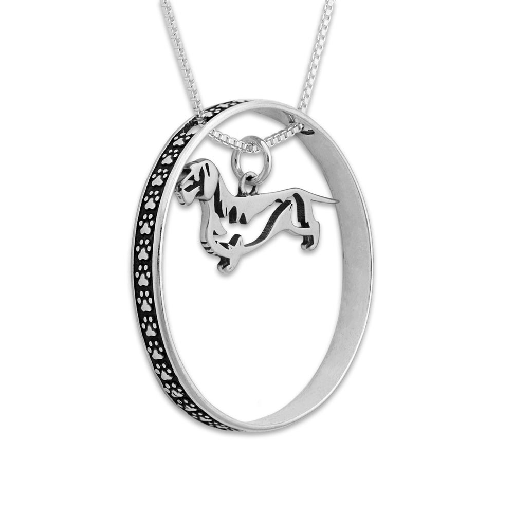 Popular Dachshund Necklace in Sterling Silver