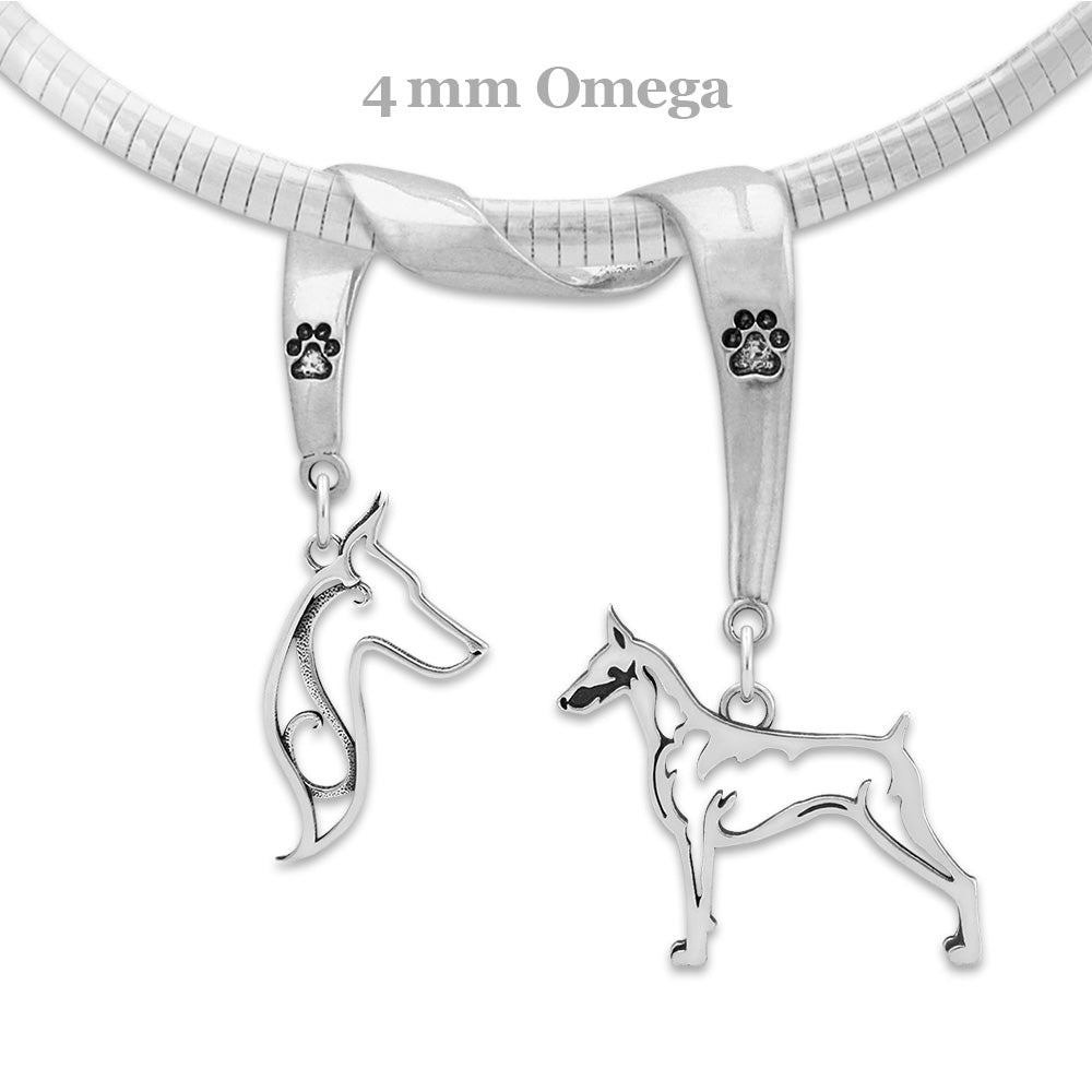 Doberman Pinscher Luxury Necklace in Sterling Silver