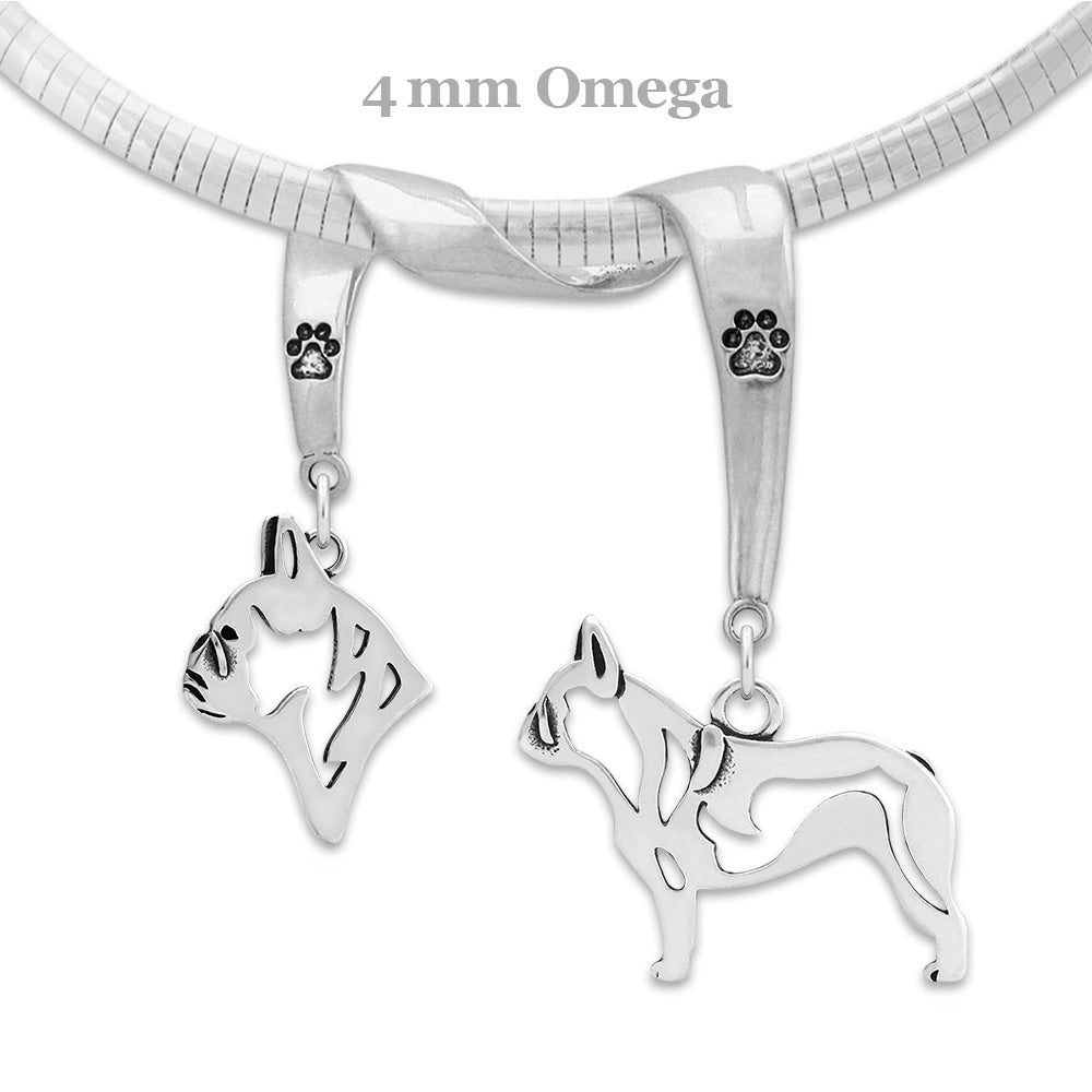 French Bulldog Luxury Necklace in Sterling Silver