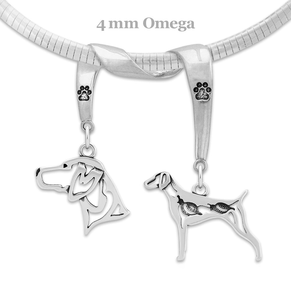 German Shorthaired Pointer Luxury Necklace in Sterling Silver