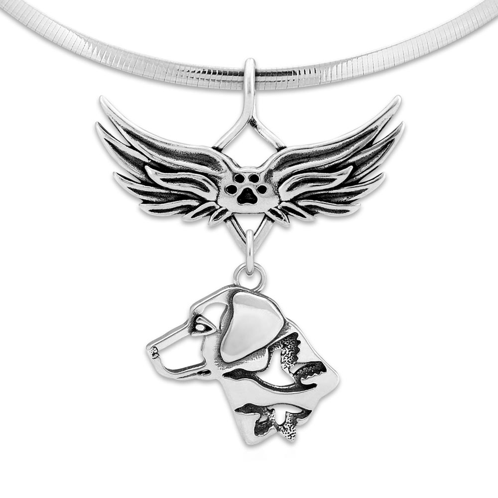 Labrador Retriever Angel Wing Necklace