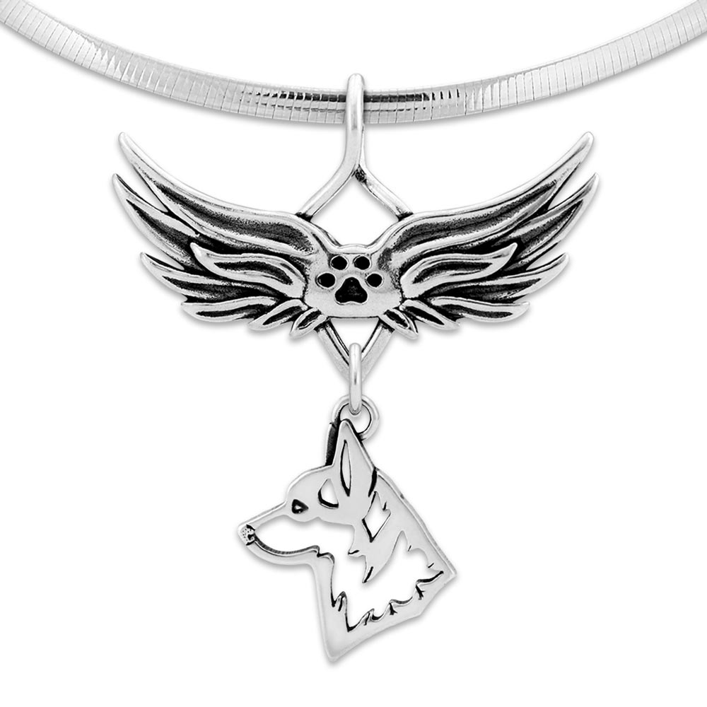 Pembroke Welsh Corgi Angel Wing Necklace