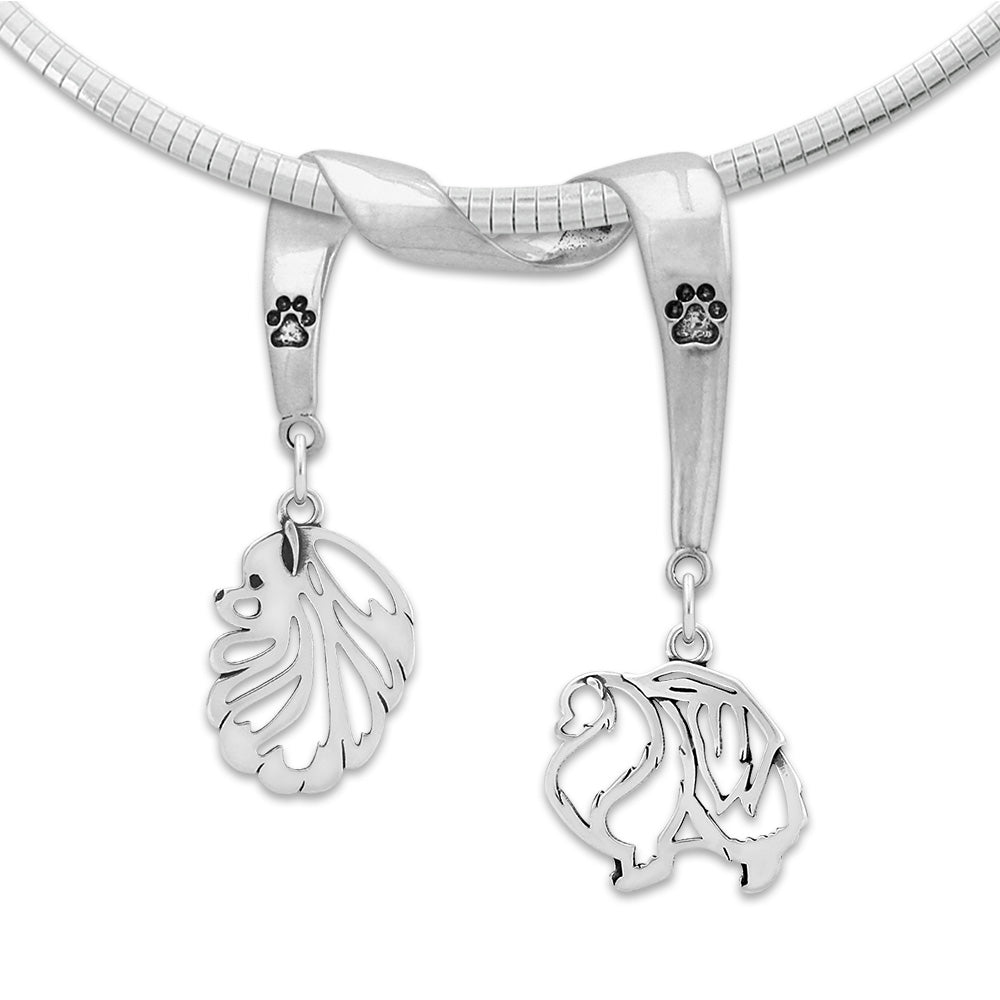 Pomeranian Luxury Necklace in Sterling Silver