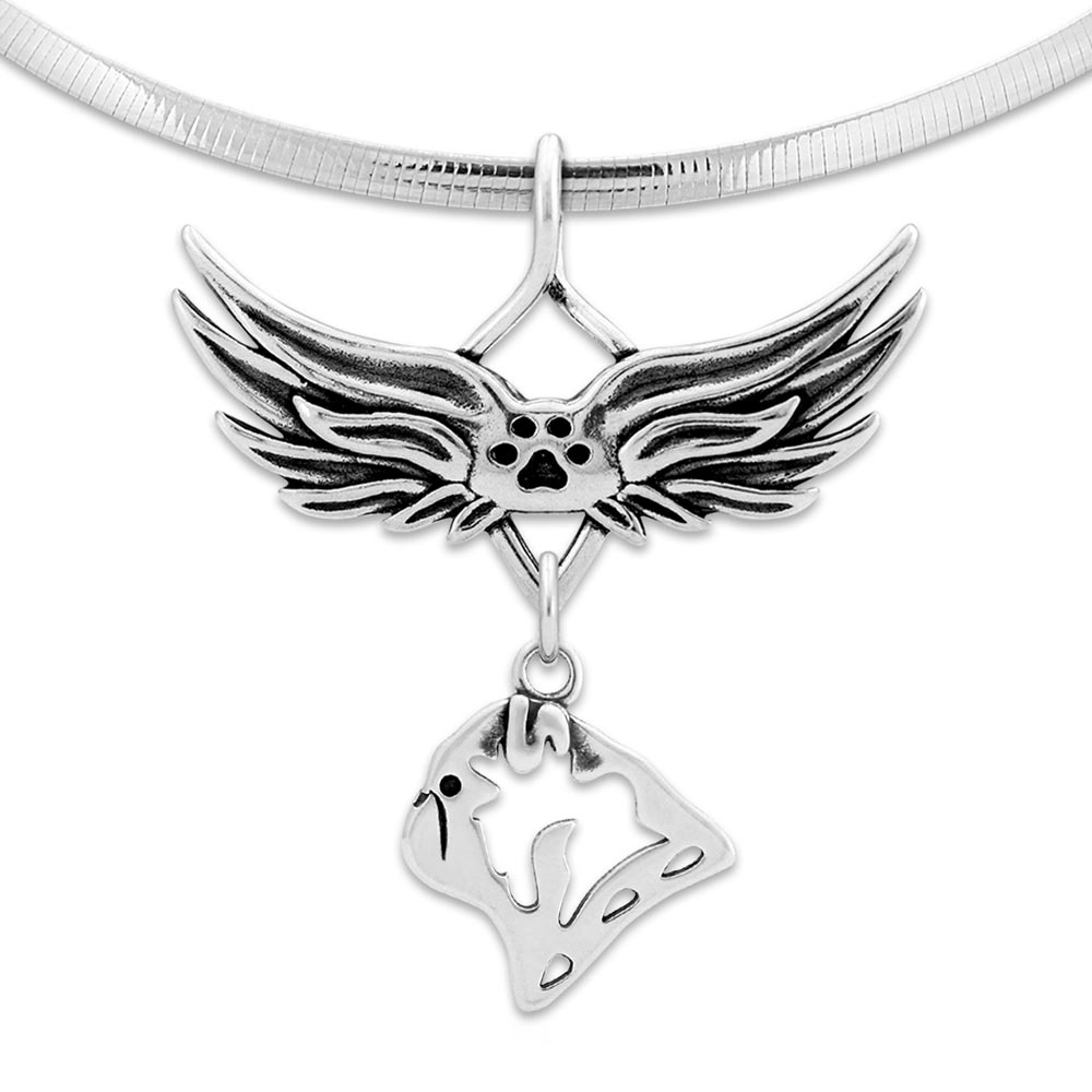 Pug Angel Wing Necklace