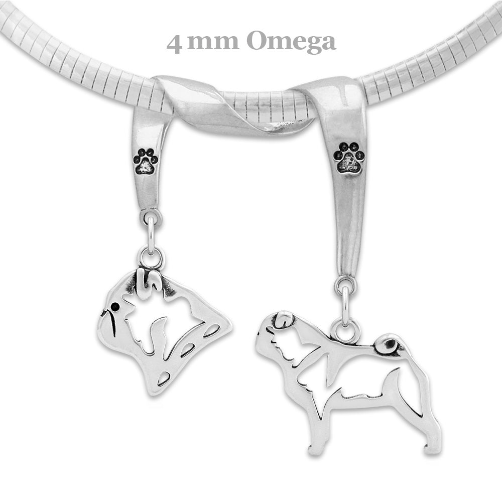 Pug Luxury Necklace in Sterling Silver