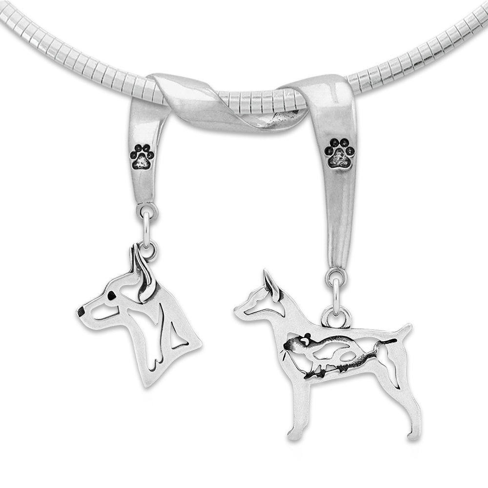 Rat Terrier Luxury Necklace in Sterling Silver