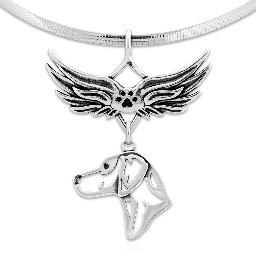 Rhodesian Ridgeback Angel Wing Necklace