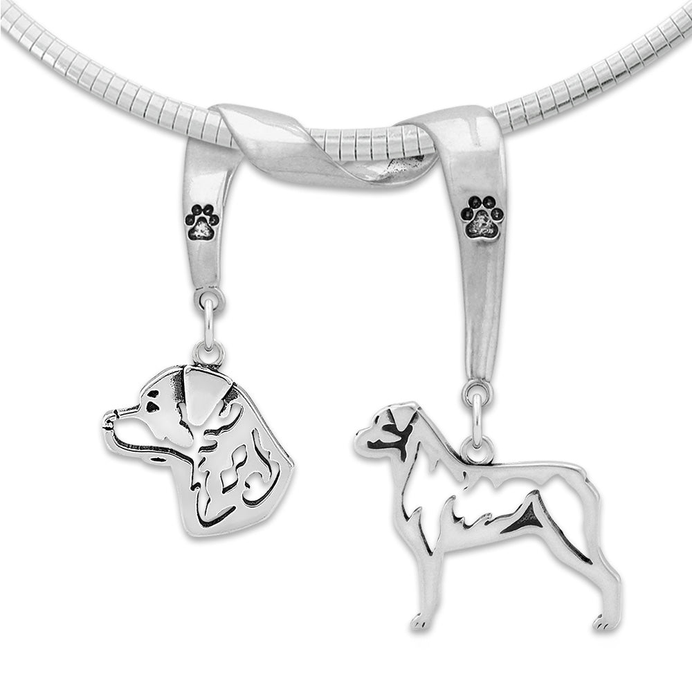 Rottweiler Luxury Necklace in Sterling Silver