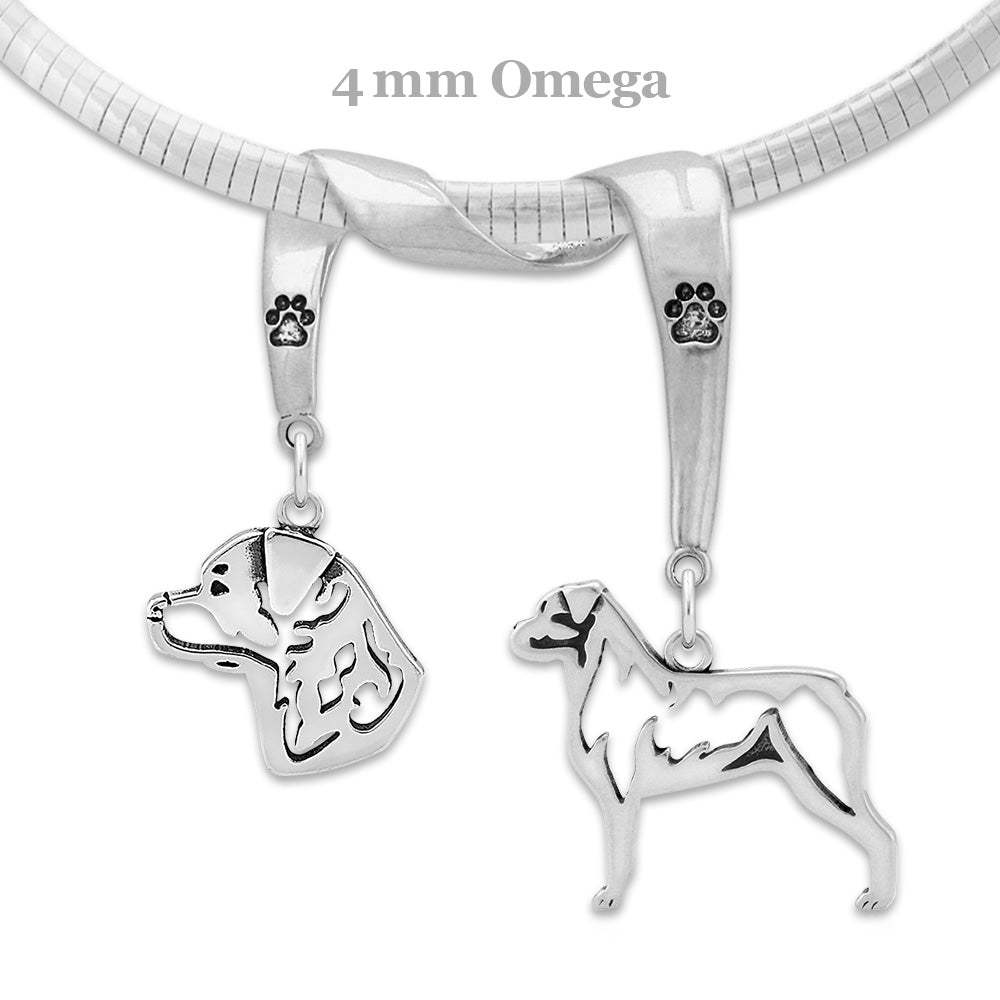 Rottweiler Luxury Necklace in Sterling Silver