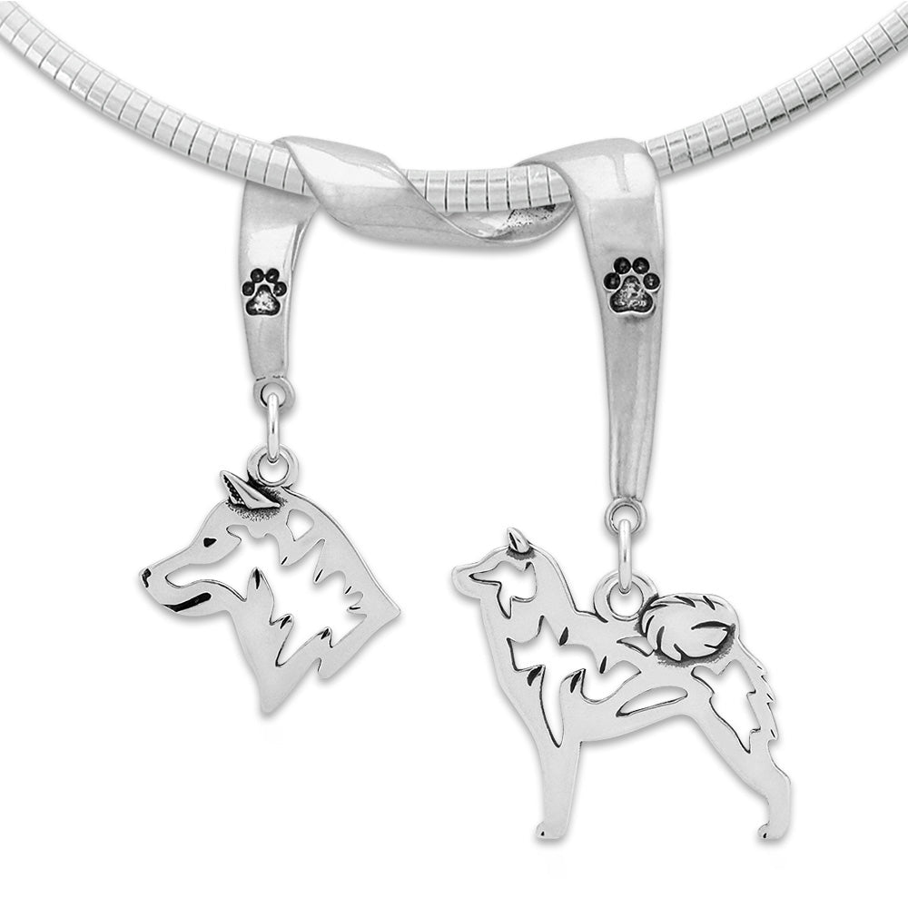 Shiba Inu Luxury Necklace in Sterling Silver