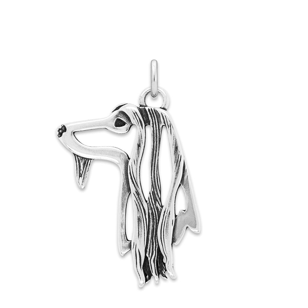 Afghan Hound Necklace in Sterling Silver
