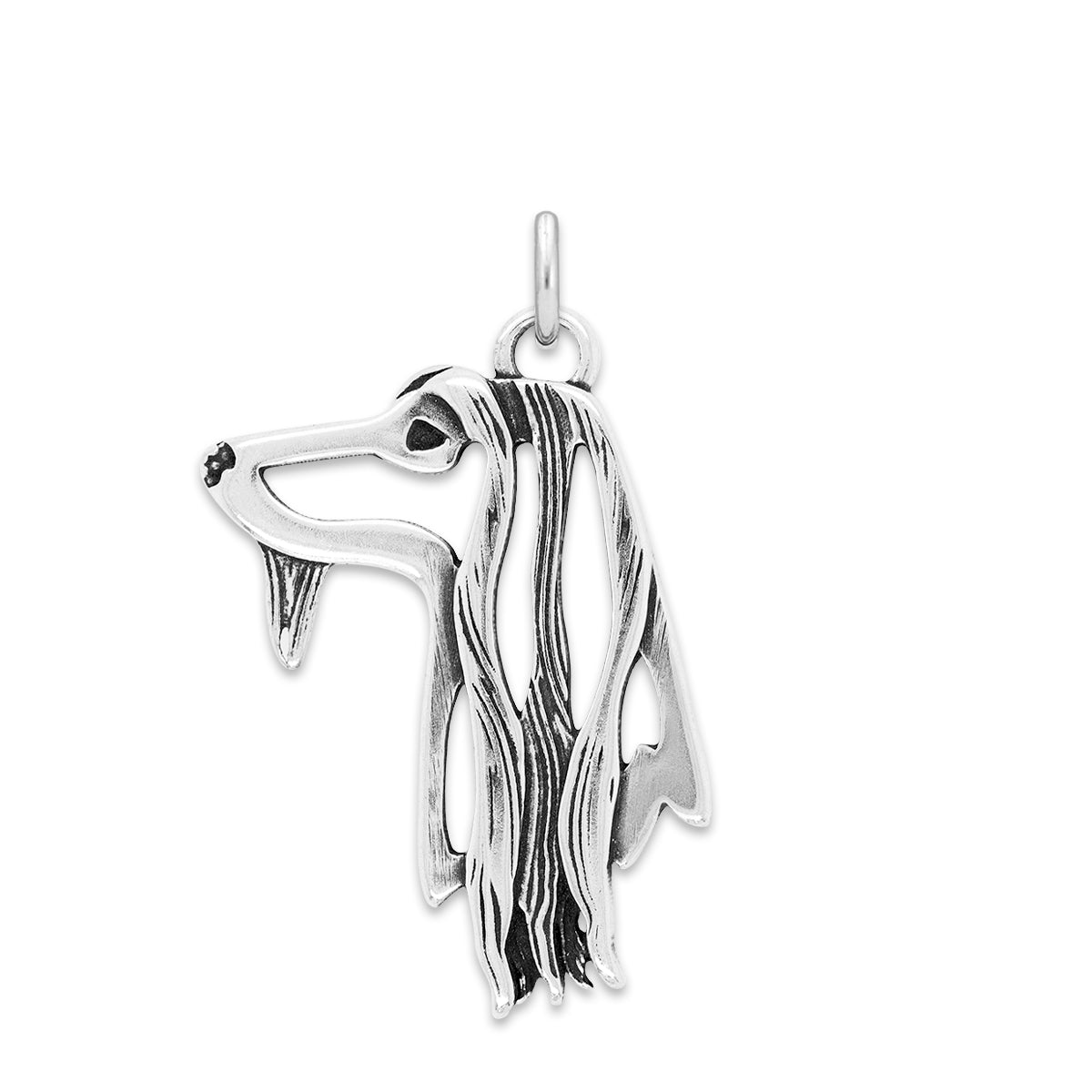 Afghan Hound Necklace in Sterling Silver