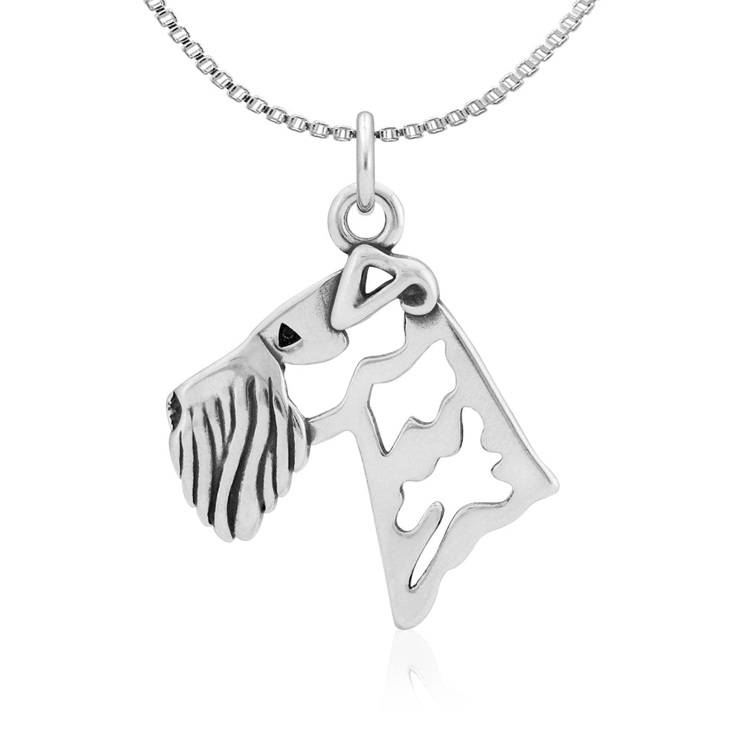 Airedale Terrier Necklace in Sterling Silver