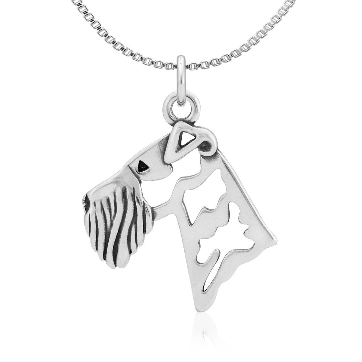 Airedale Terrier Necklace in Sterling Silver