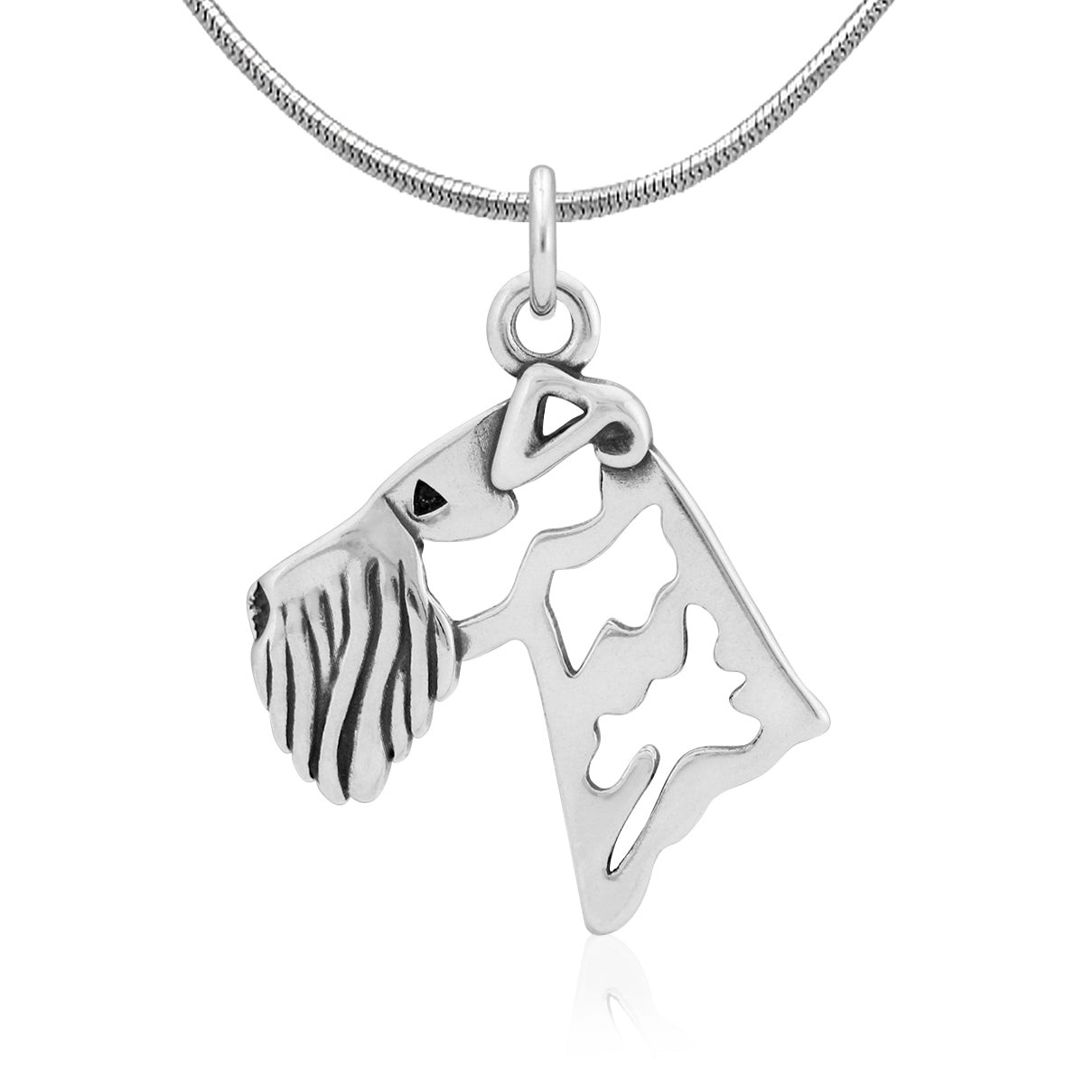 Airedale Terrier Necklace in Sterling Silver