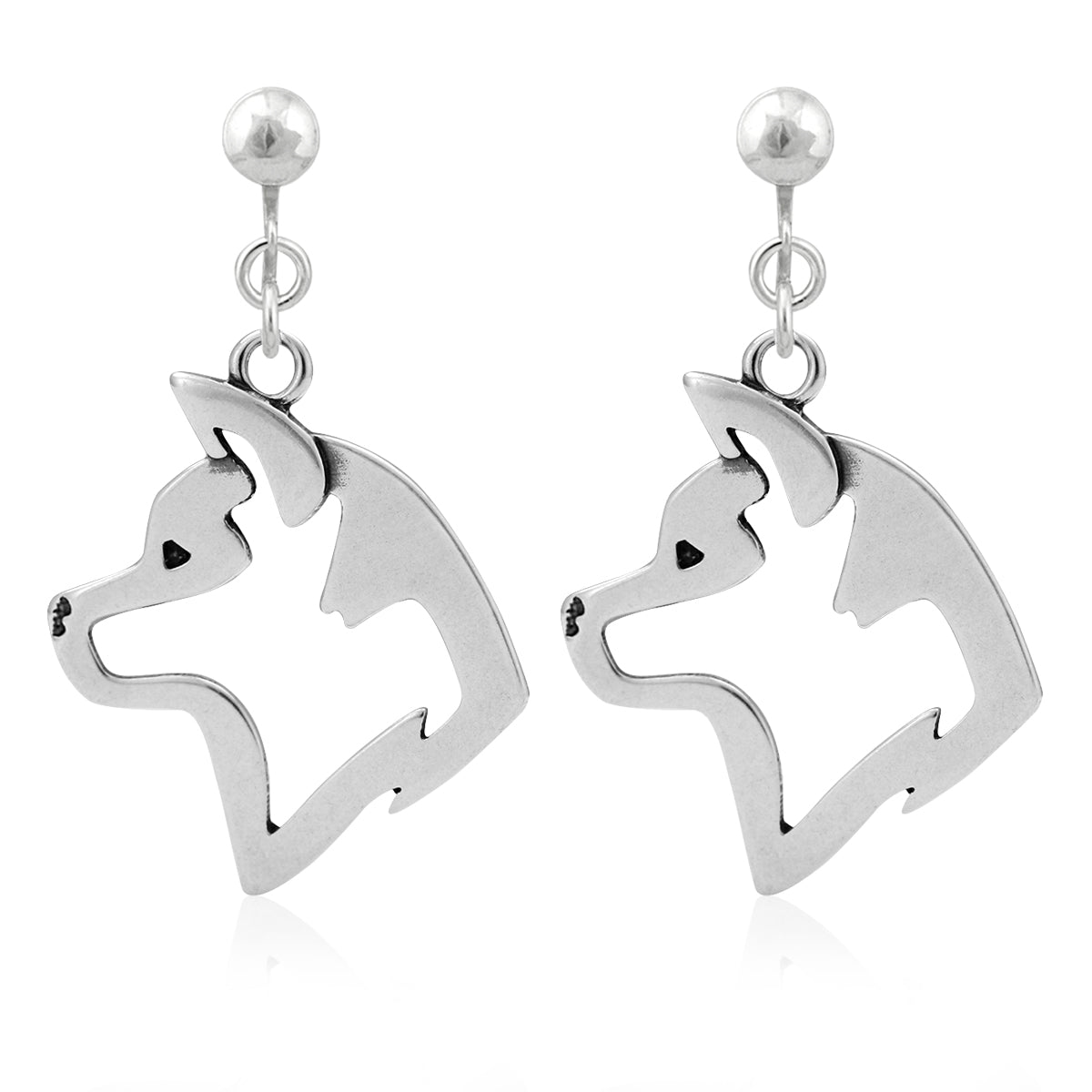 Akita Earrings in Sterling Silver