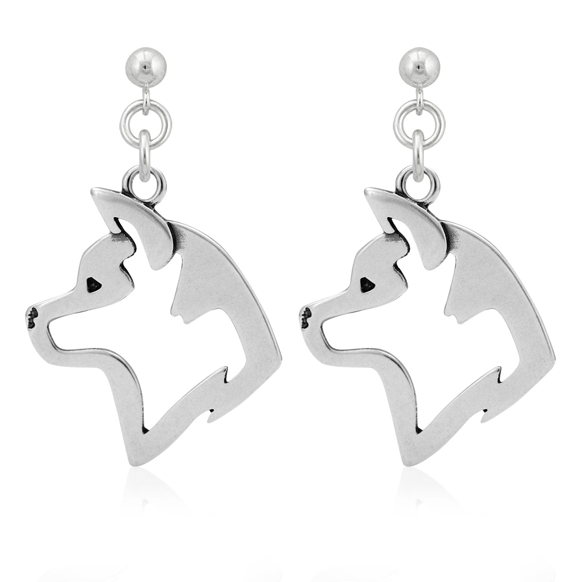 Akita Earrings in Sterling Silver
