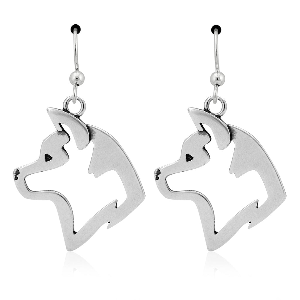 Akita Earrings in Sterling Silver