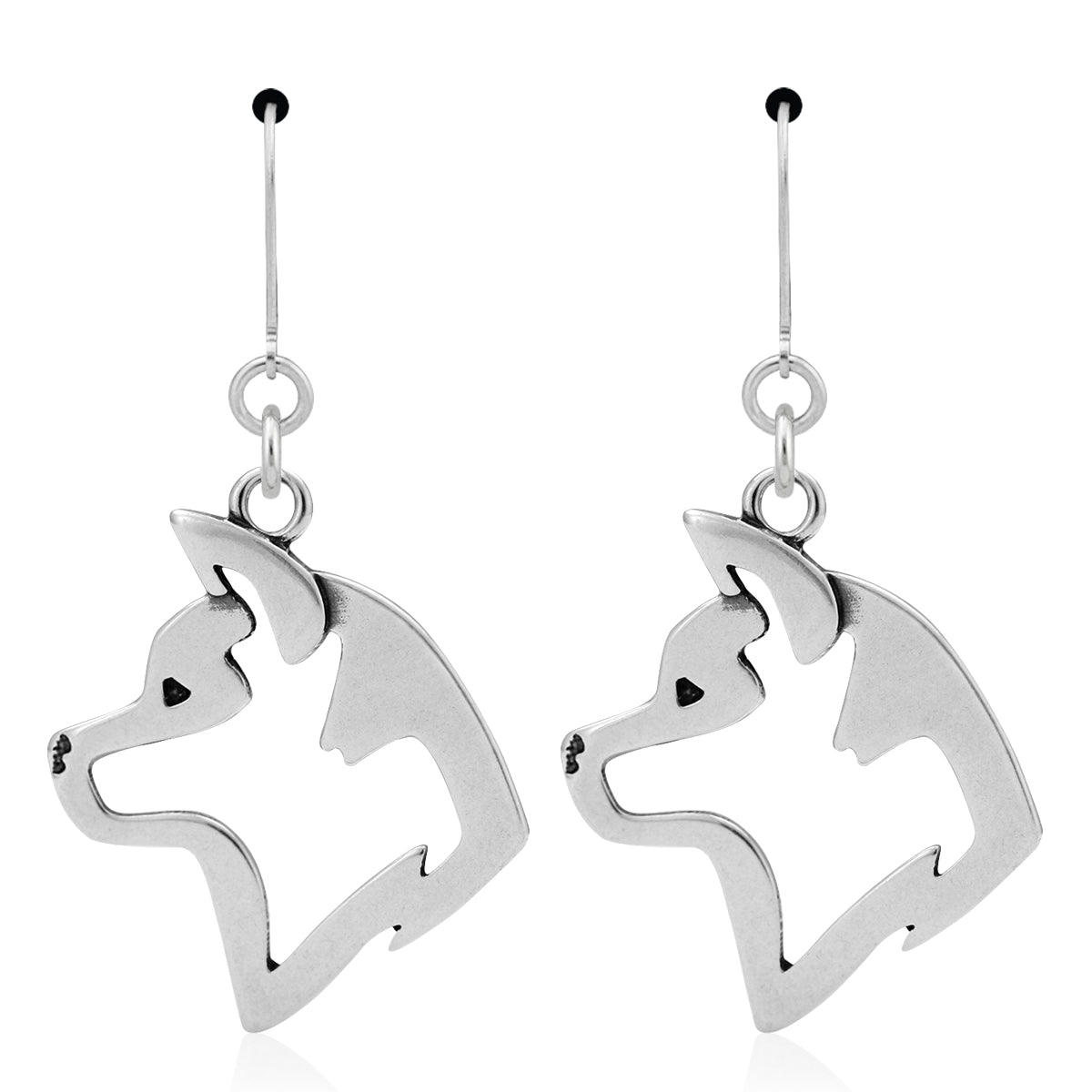 Akita Earrings in Sterling Silver