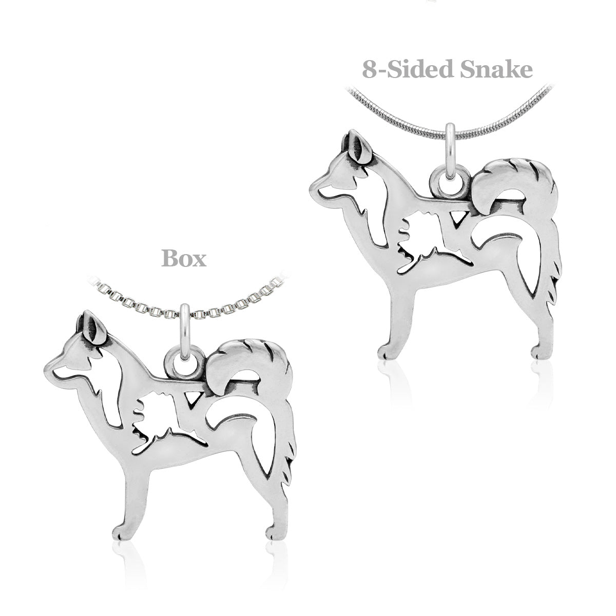 Sterling Silver Alaskan Klee Kai Necklace Jewelry