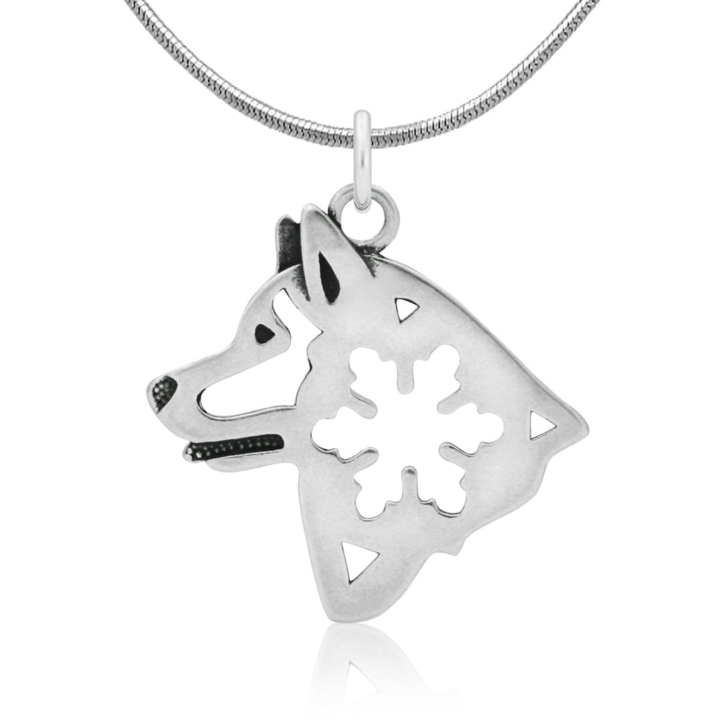 Alaskan Malamute Necklace in Sterling Silver