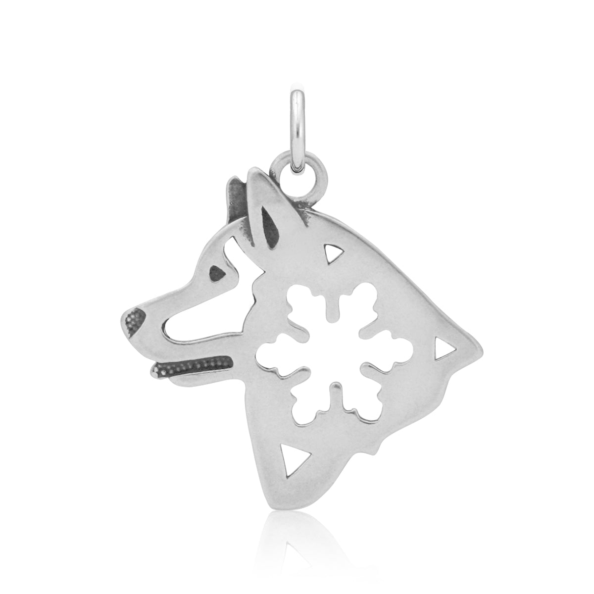 Alaskan Malamute Necklace in Sterling Silver