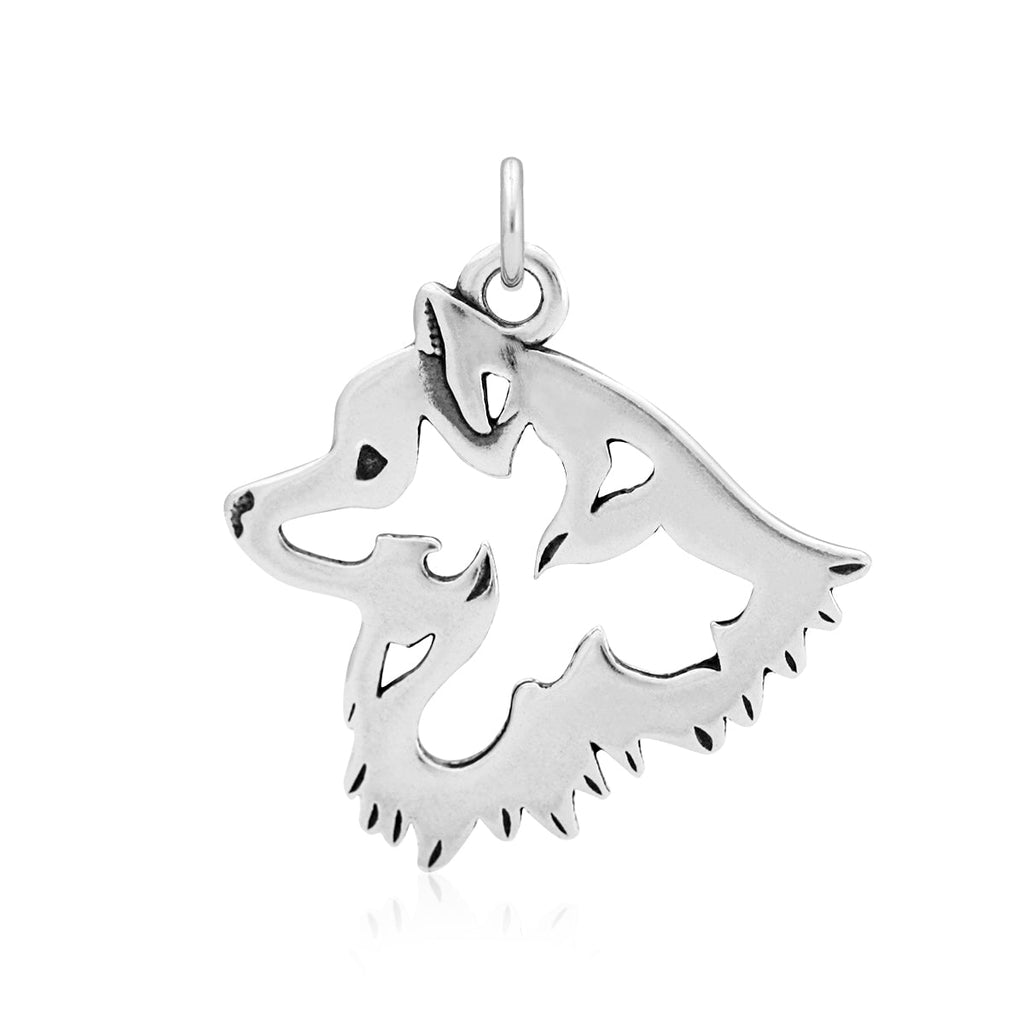 American Eskimo Dog Necklace in Sterling Silver