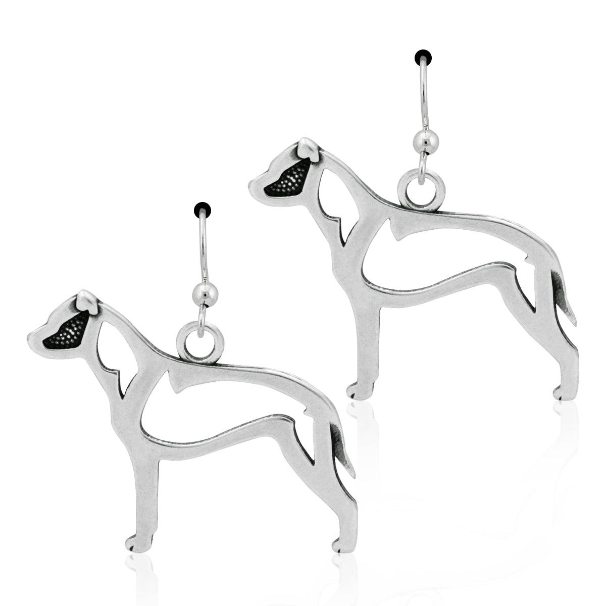 Sterling Silver American Staffordshire Terrier Earrings