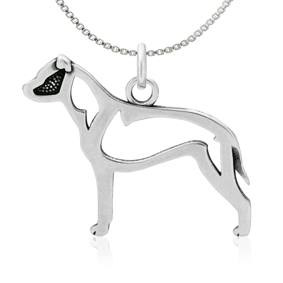 Sterling Silver American Staffordshire Terrier Necklace Jewelry