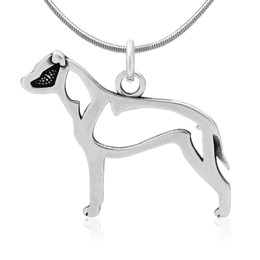 Sterling Silver American Staffordshire Terrier Necklace Jewelry