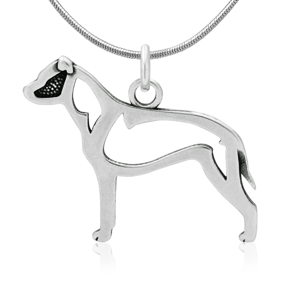 Sterling Silver American Staffordshire Terrier Necklace Jewelry