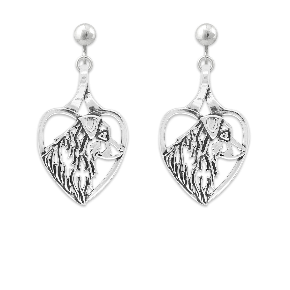 Australian Shepherd Heart Earrings