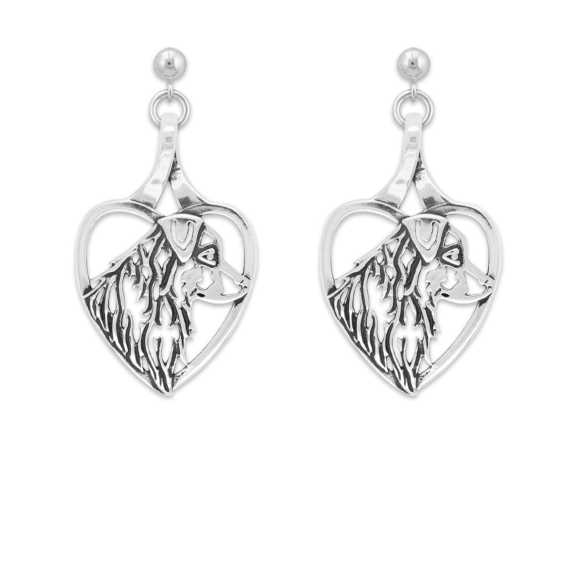 Australian Shepherd Heart Earrings